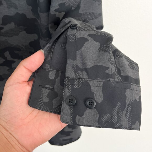 lululemon athletica Gray Camo Button Down Shirt - Picture 5 of 7